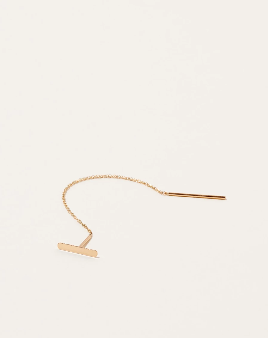 "Blanca Monrós Gómez Bar and Chain Stitch Elegant Earrings – Handcrafted Jewelry"