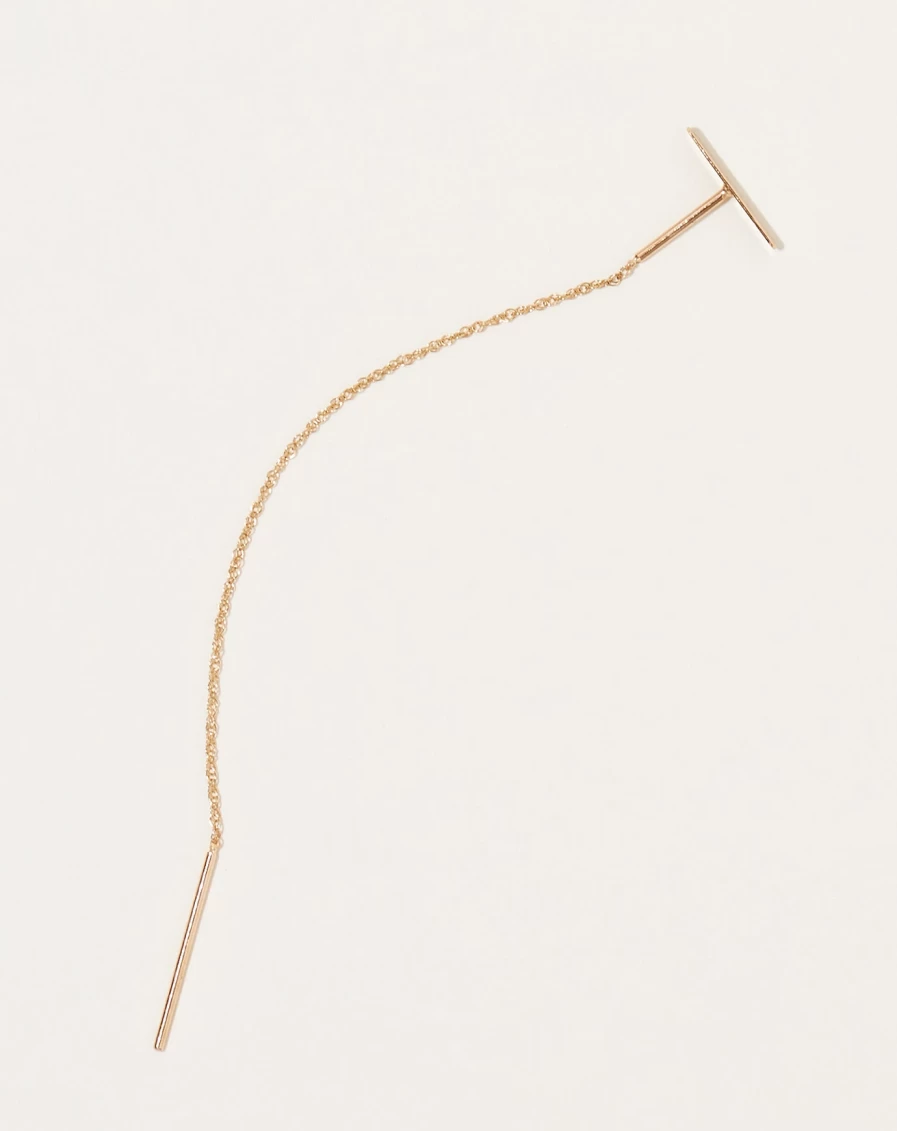 "Blanca Monrós Gómez Bar and Chain Stitch Elegant Earrings – Handcrafted Jewelry"