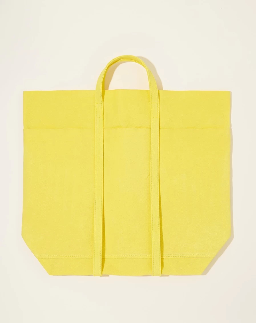 Amiacalva Yellow Lightweight Canvas Tall Tote Bag - Ounce Collection