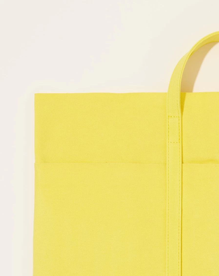 Amiacalva Yellow Lightweight Canvas Tall Tote Bag - Ounce Collection