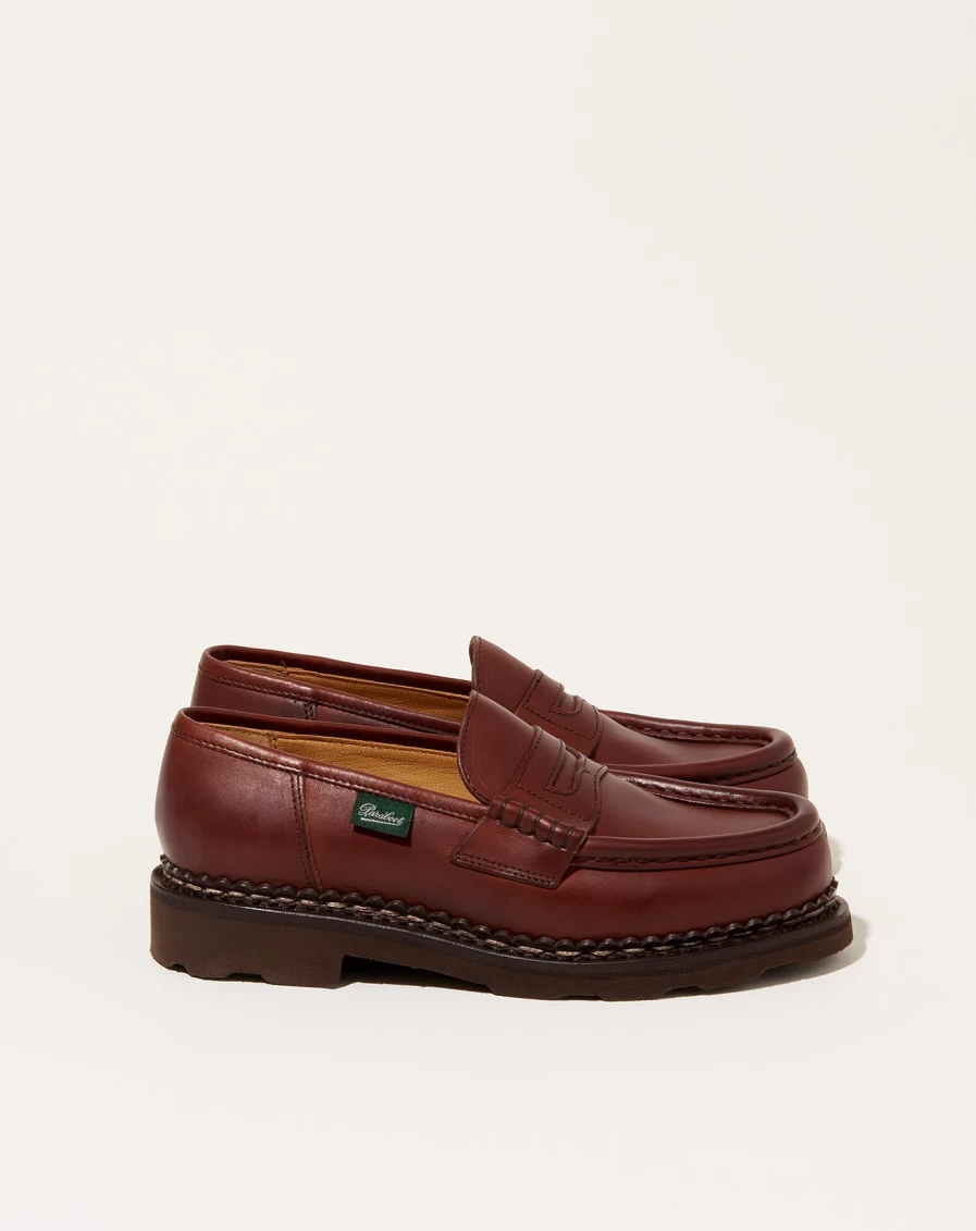 Paraboot Orsay Loafer in Smooth Brown Leather for Men - Classic Marron Slip-On Shoes
