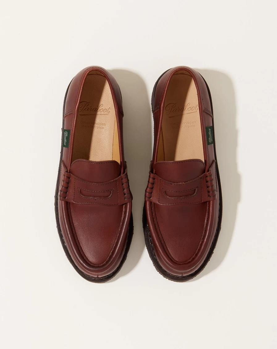 Paraboot Orsay Loafer in Smooth Brown Leather for Men - Classic Marron Slip-On Shoes