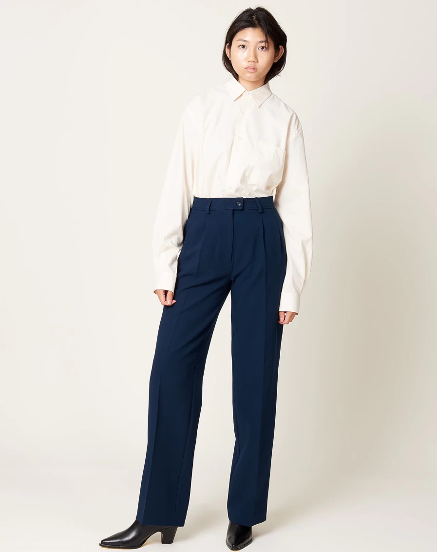 Kallmeyer Indigo Le Smoking Trouser - Classic Tailored Women's Pants
