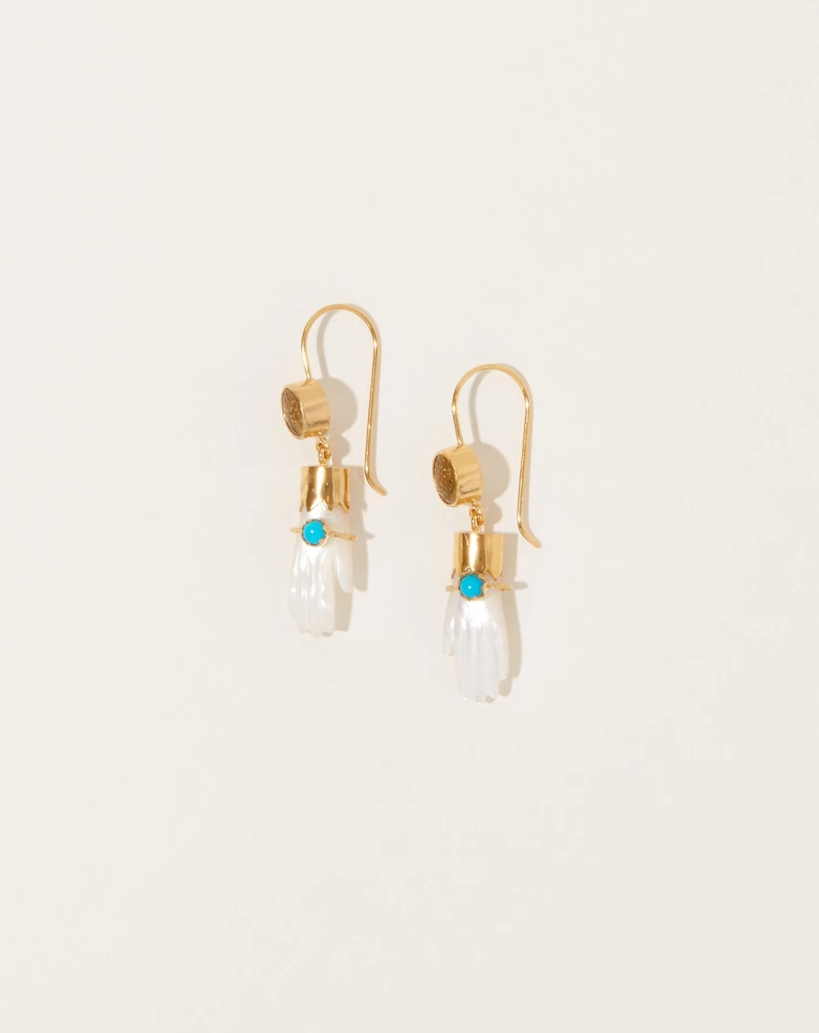 "Grainne Morton Hand-Hooked Earrings and Bracelet Set – Boho Chic Jewelry"