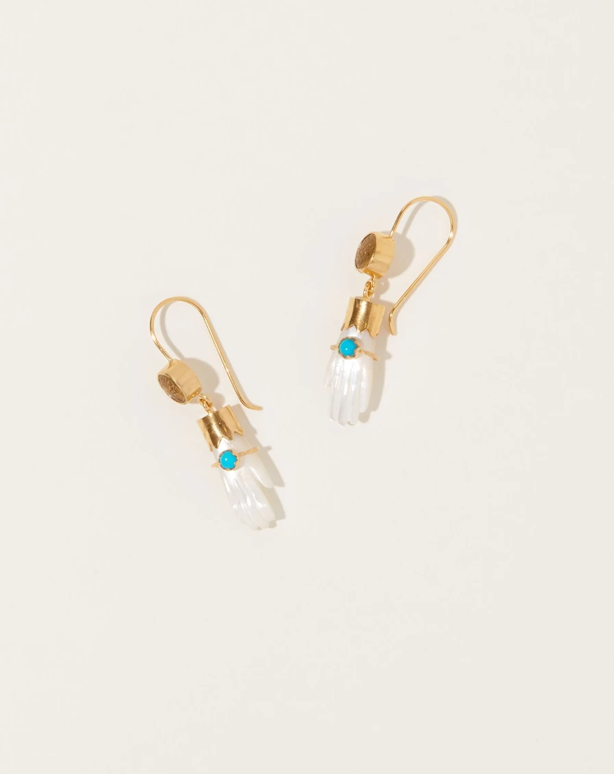"Grainne Morton Hand-Hooked Earrings and Bracelet Set – Boho Chic Jewelry"