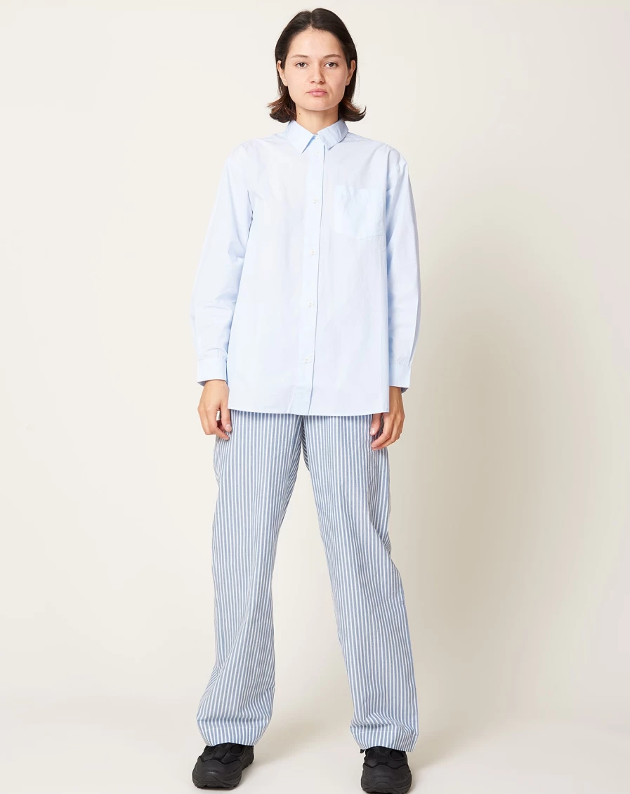 "Skall Studio Edgar Shirt - Light Blue Cotton Button-Up for Men"