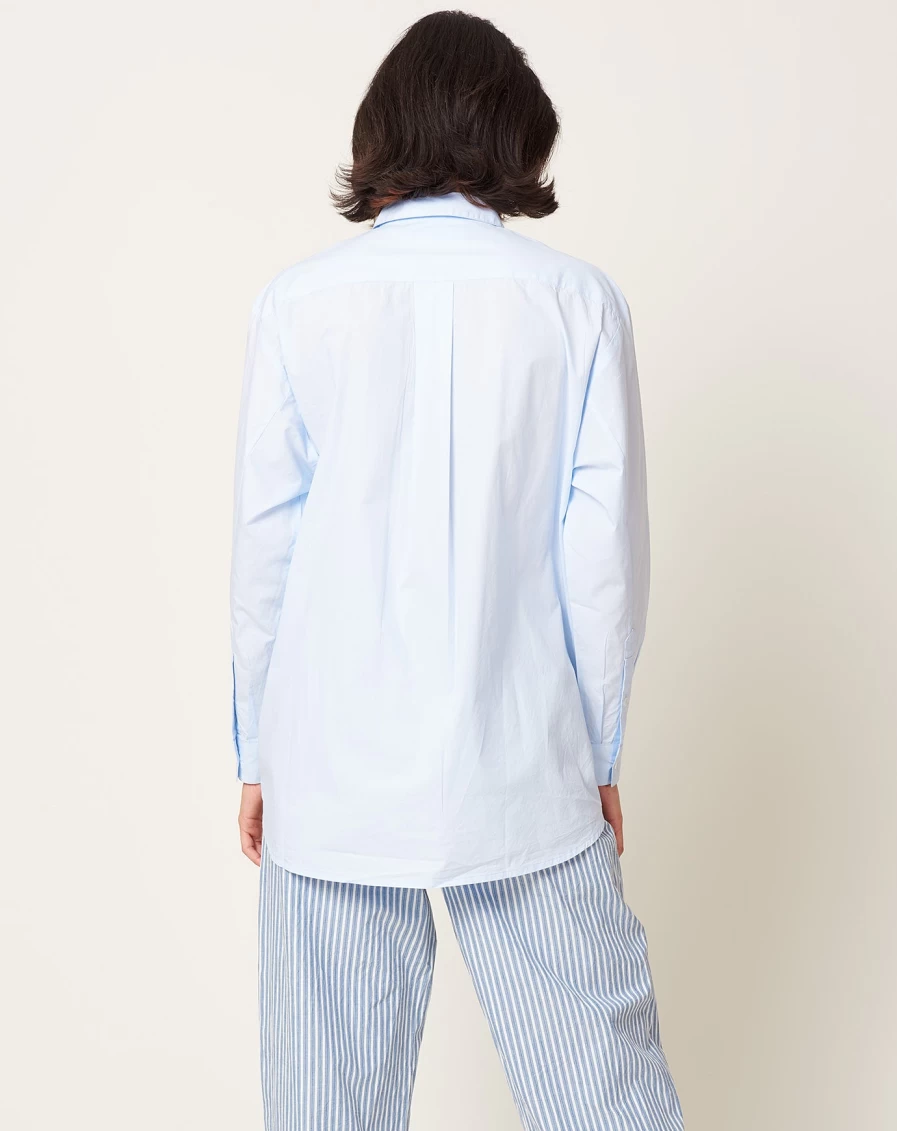 "Skall Studio Edgar Shirt - Light Blue Cotton Button-Up for Men"