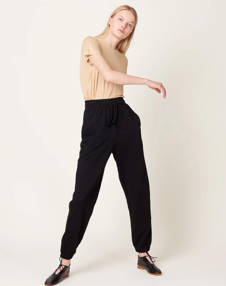 Baserange Black Sweatpants for Women - Comfortable High-Waist Lounge Pants