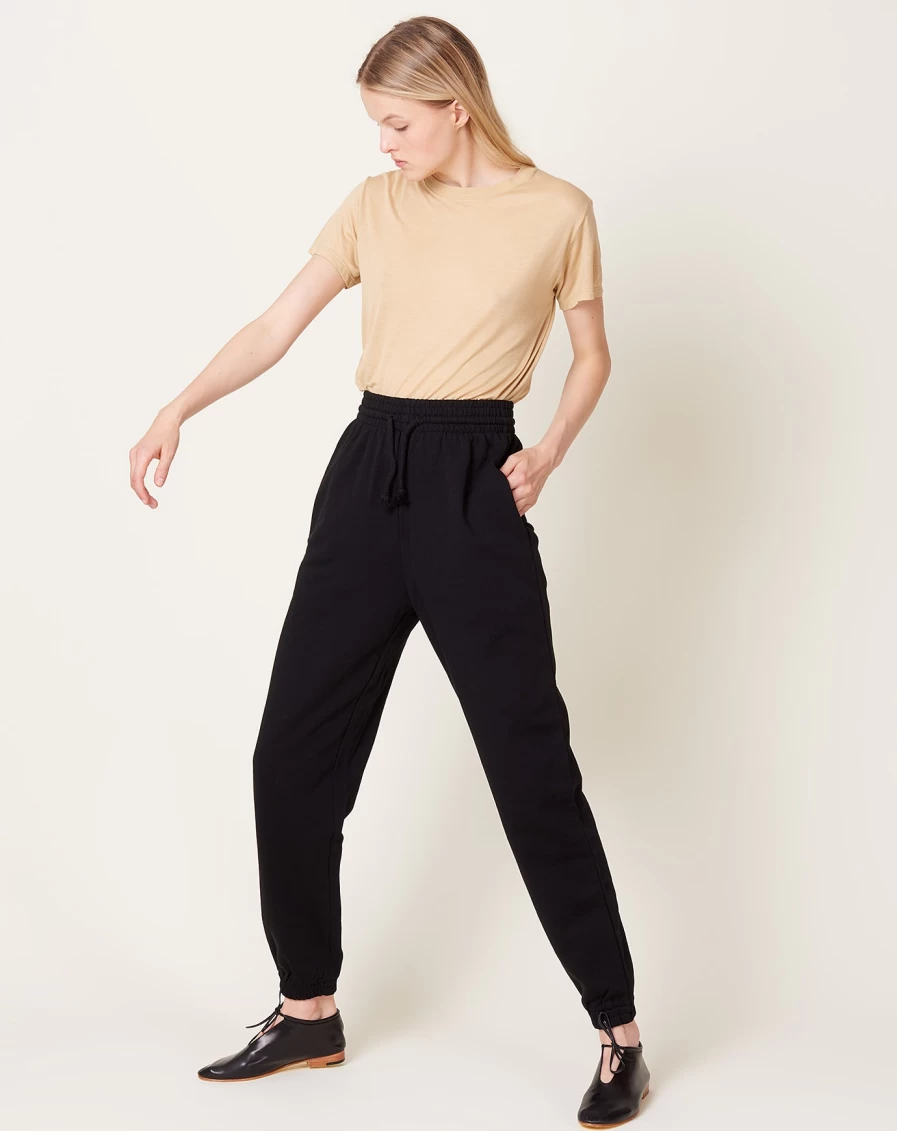 Baserange Black Sweatpants for Women - Comfortable High-Waist Lounge Pants