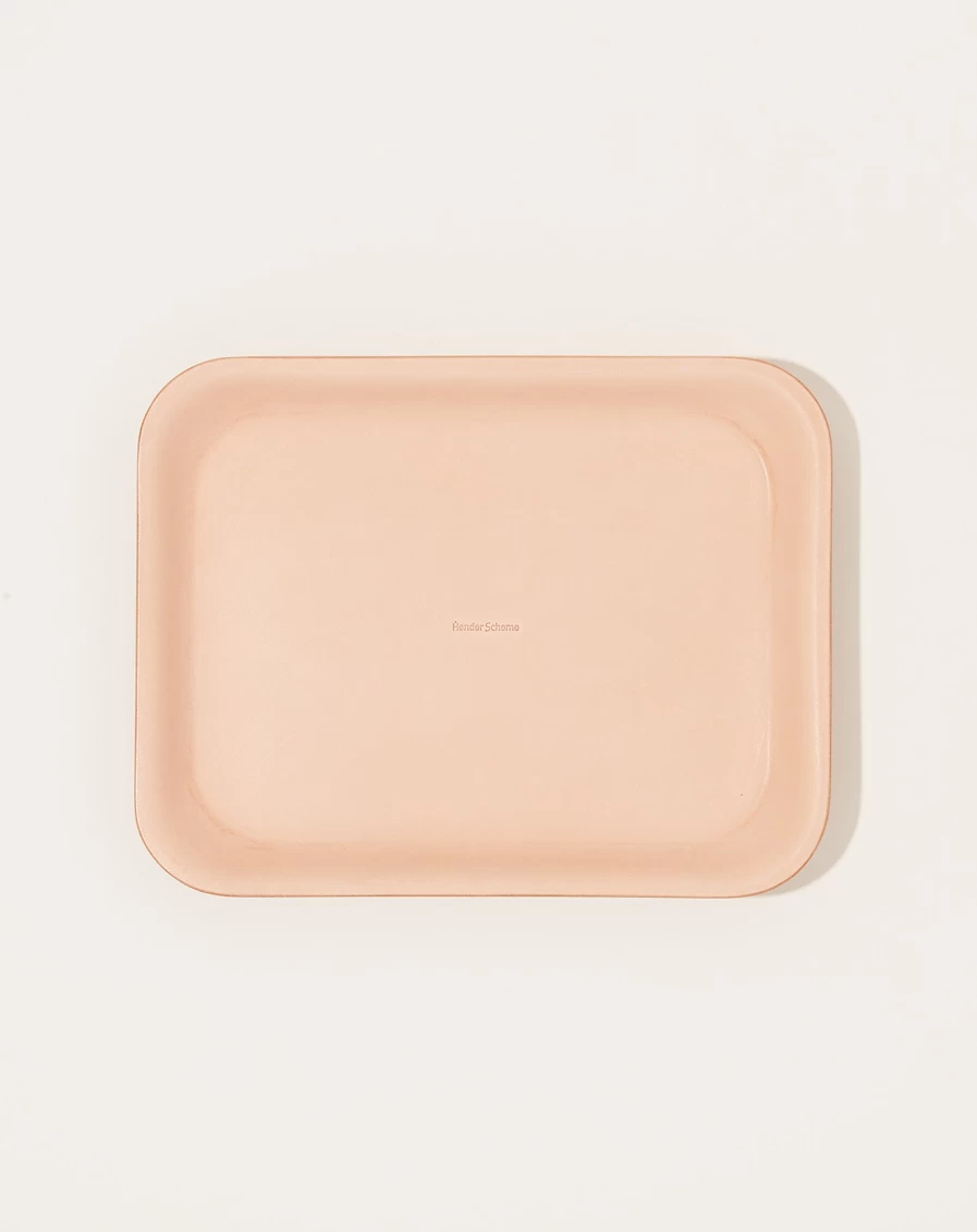 Hender Scheme Natural Leather Tray M - Handcrafted Organizer for Desk & Jewelry