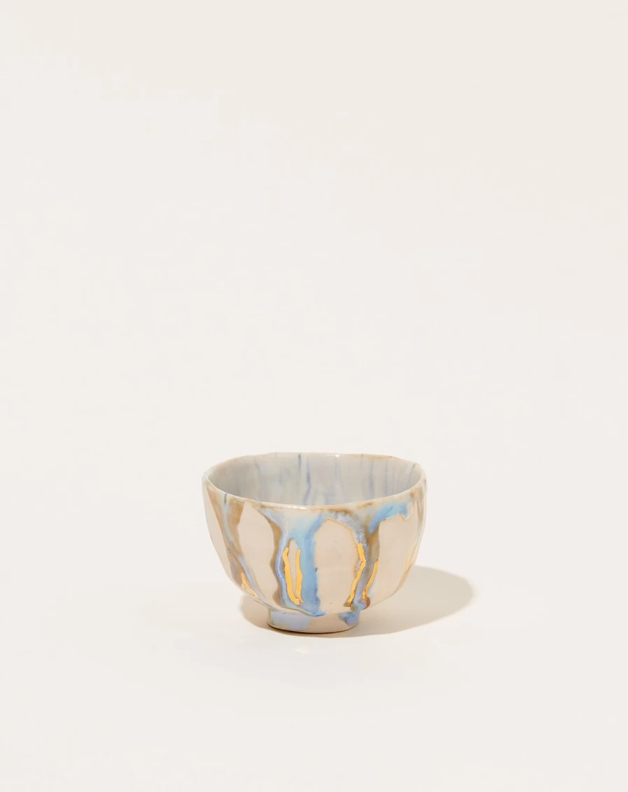 Minh Singer Ambrosia Gold-Trimmed Cup - Elegant Drinking Chalice