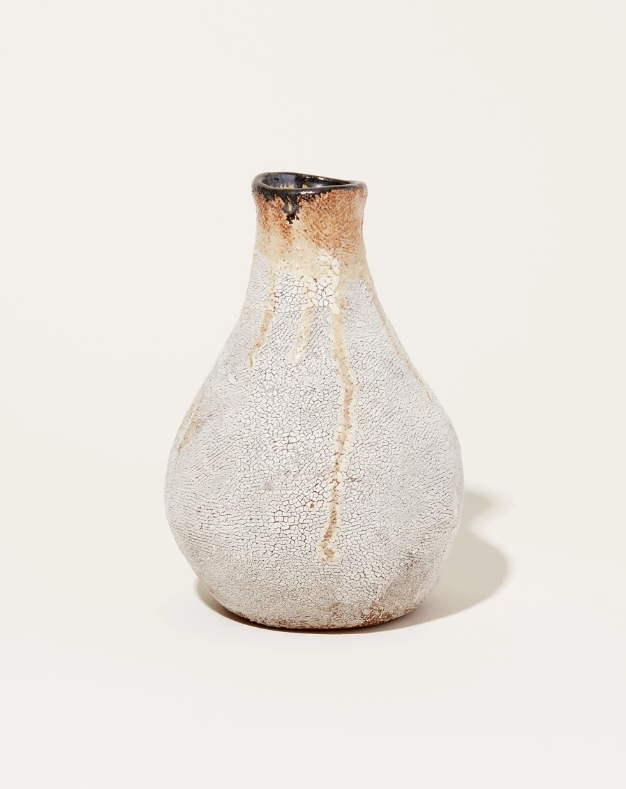 Emberken Toasted Marshmallow Vase - Handmade Ceramic Home Decor, Unique Gift Idea