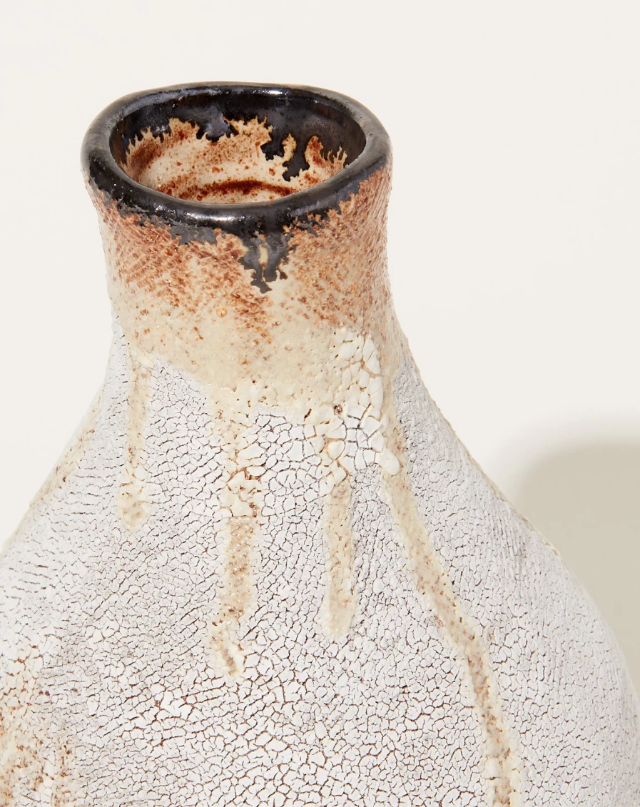 Emberken Toasted Marshmallow Vase - Handmade Ceramic Home Decor, Unique Gift Idea