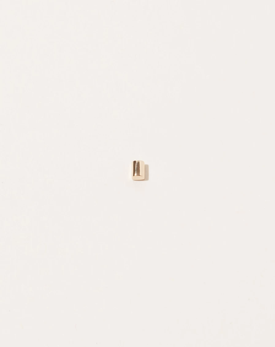 Quarry Short Rounded Bar Earrings - Minimalist Gold Hoop Earrings for Women