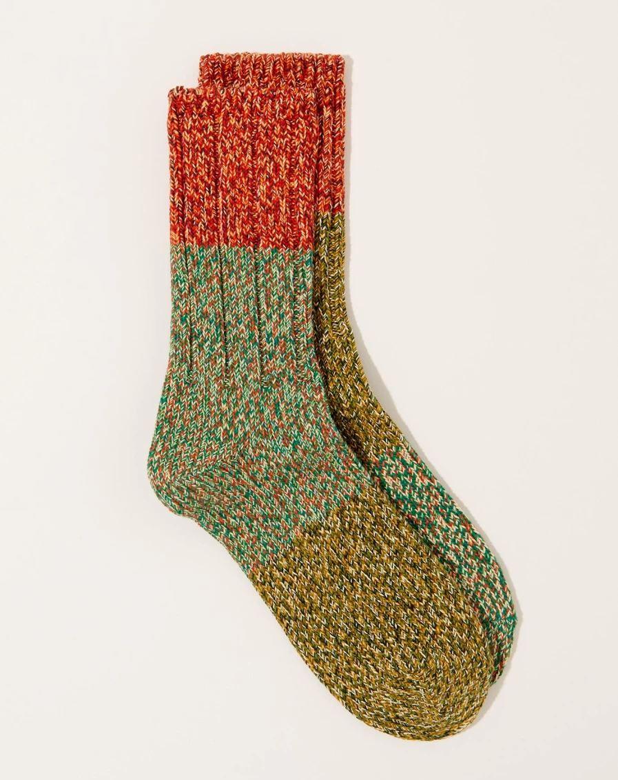 Kapital Red Asymmetry Gogh Grandrelle Yarn Socks - 56 Yarn Design