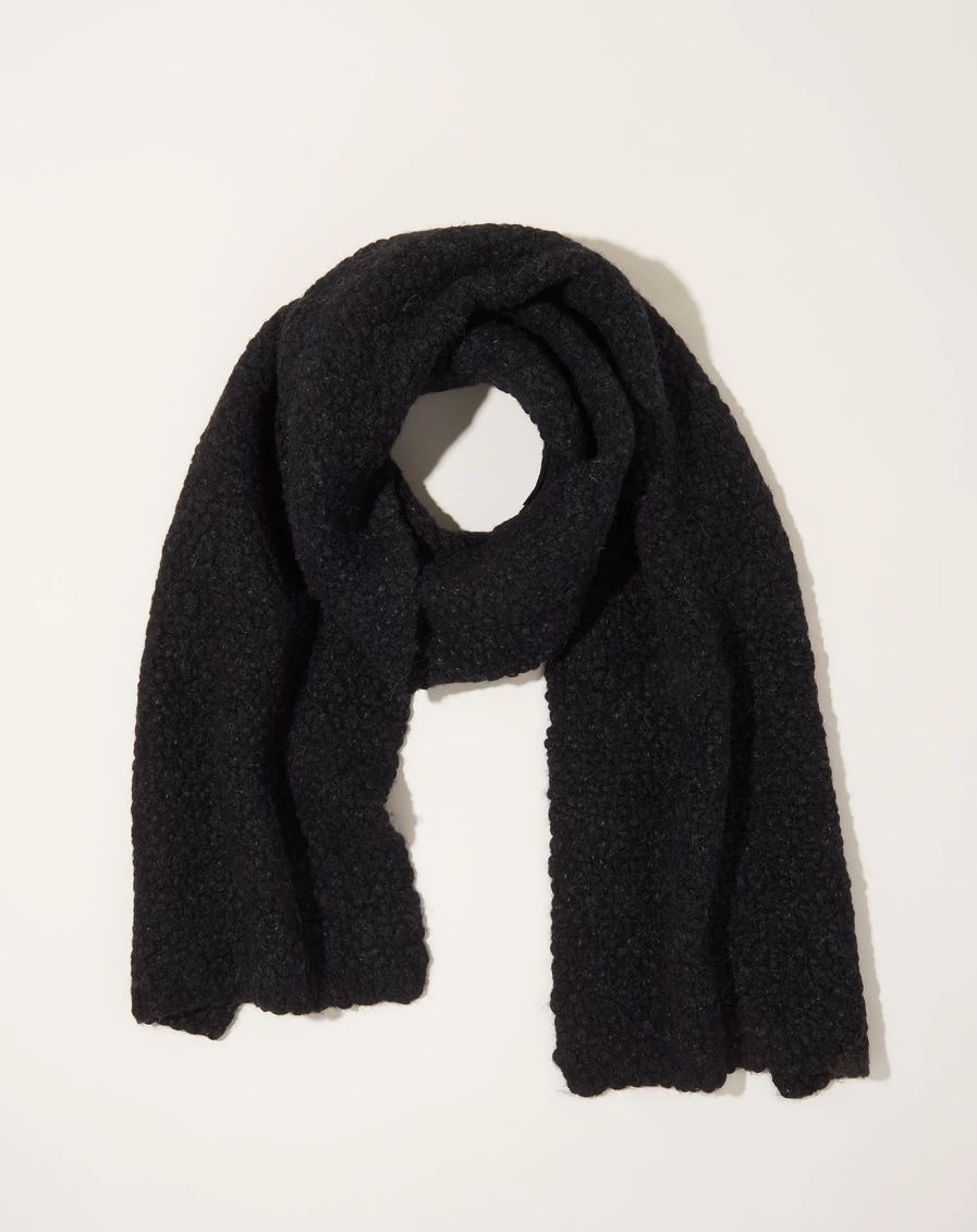 "Lauren Manoogian Berber Scarf - Black Melange Wool Wrap"