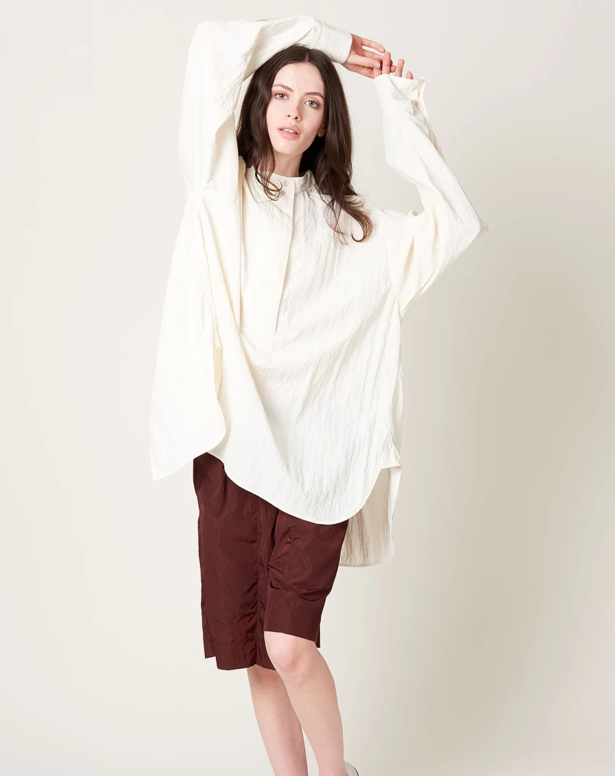 Studio Nicholson Valle Shirt in Parchment - Premium Cotton Oversized Button-Down Shirt for Men & Women