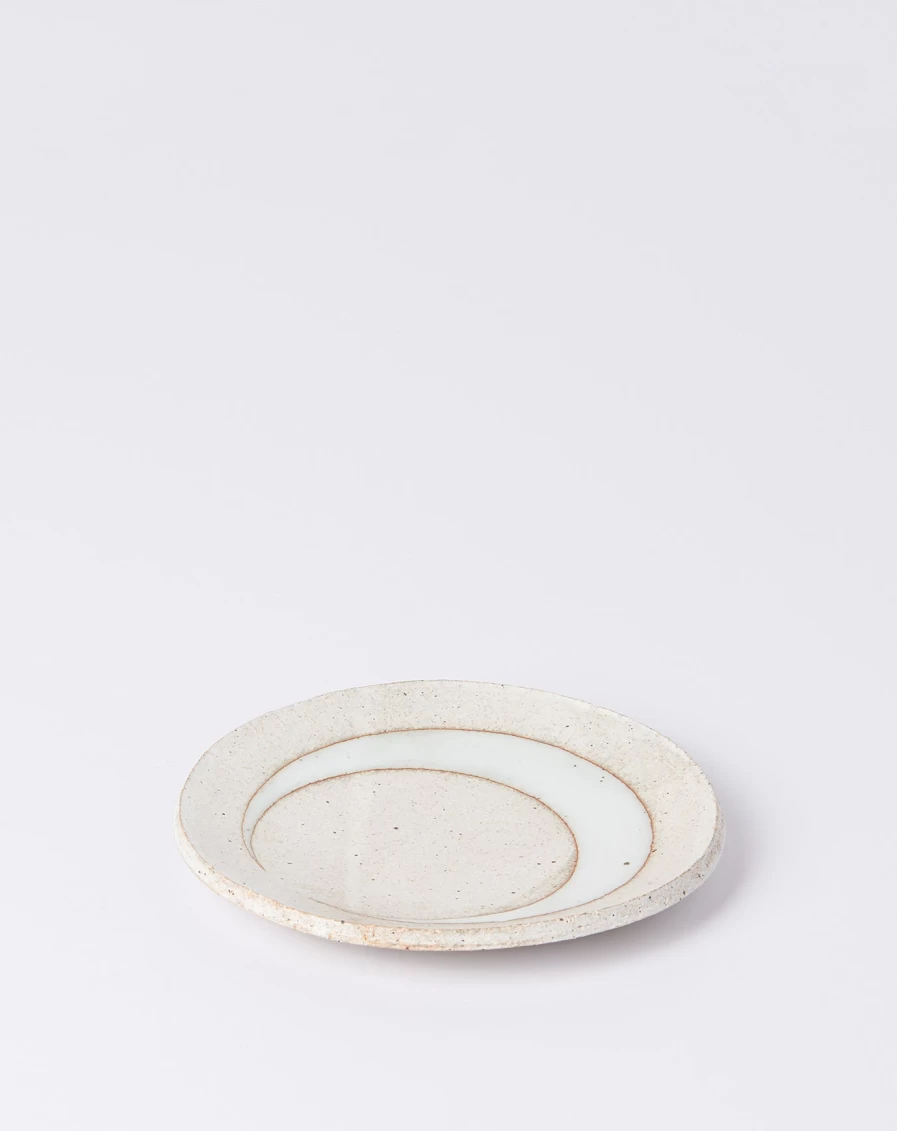 MQuan Studio Large Handmade Crescent Moon Ceramic Dish - Decorative Serving Plate for Home Decor