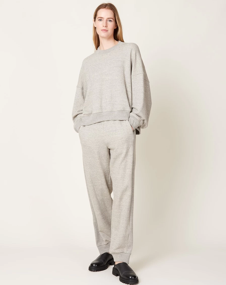 6397 Boxy Crewneck Sweatshirt - Heather Grey Unisex Casual Comfort Fit