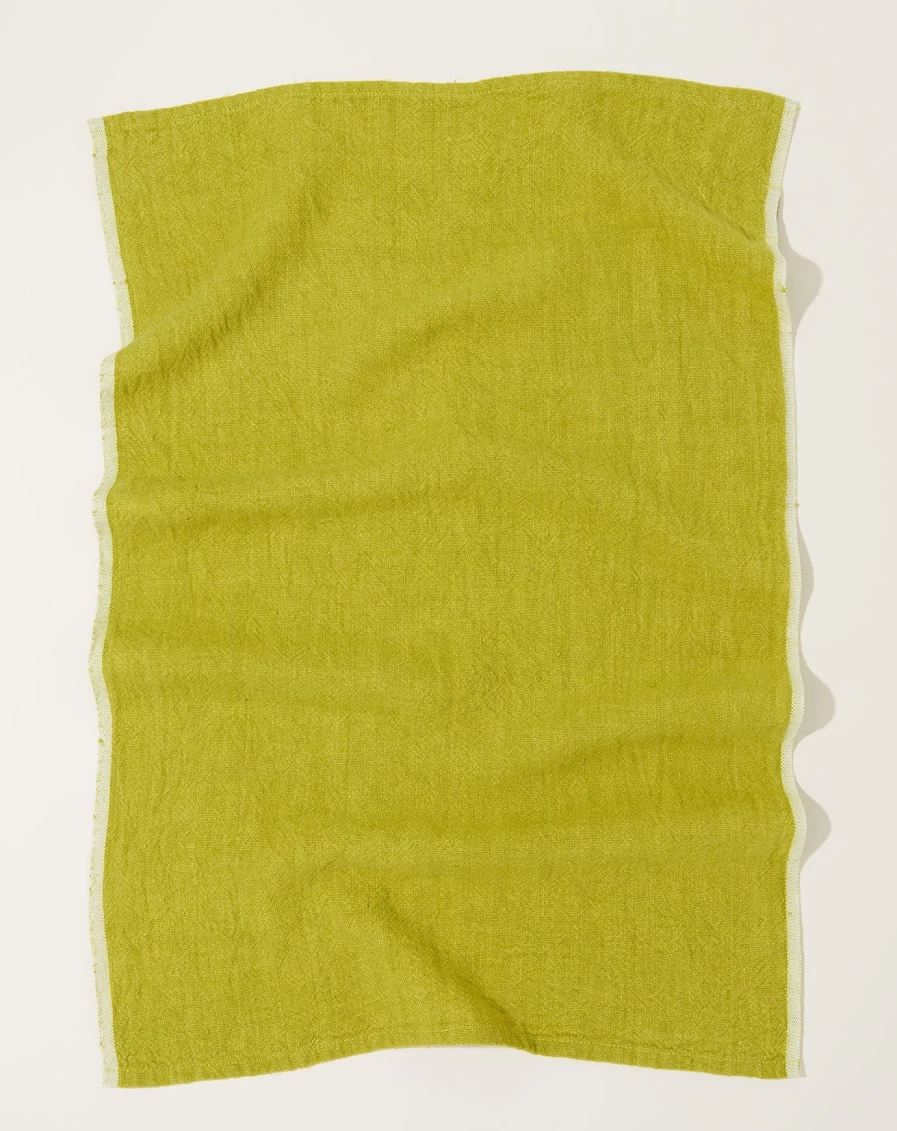 "Caravan Chunky Lime Linen Towels - Set of 2, Premium Bath & Beach Towels"