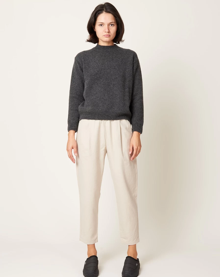 "Evam Eva Yak Wool Pullover Sweater - Charcoal Gray Men's Winter Knit"