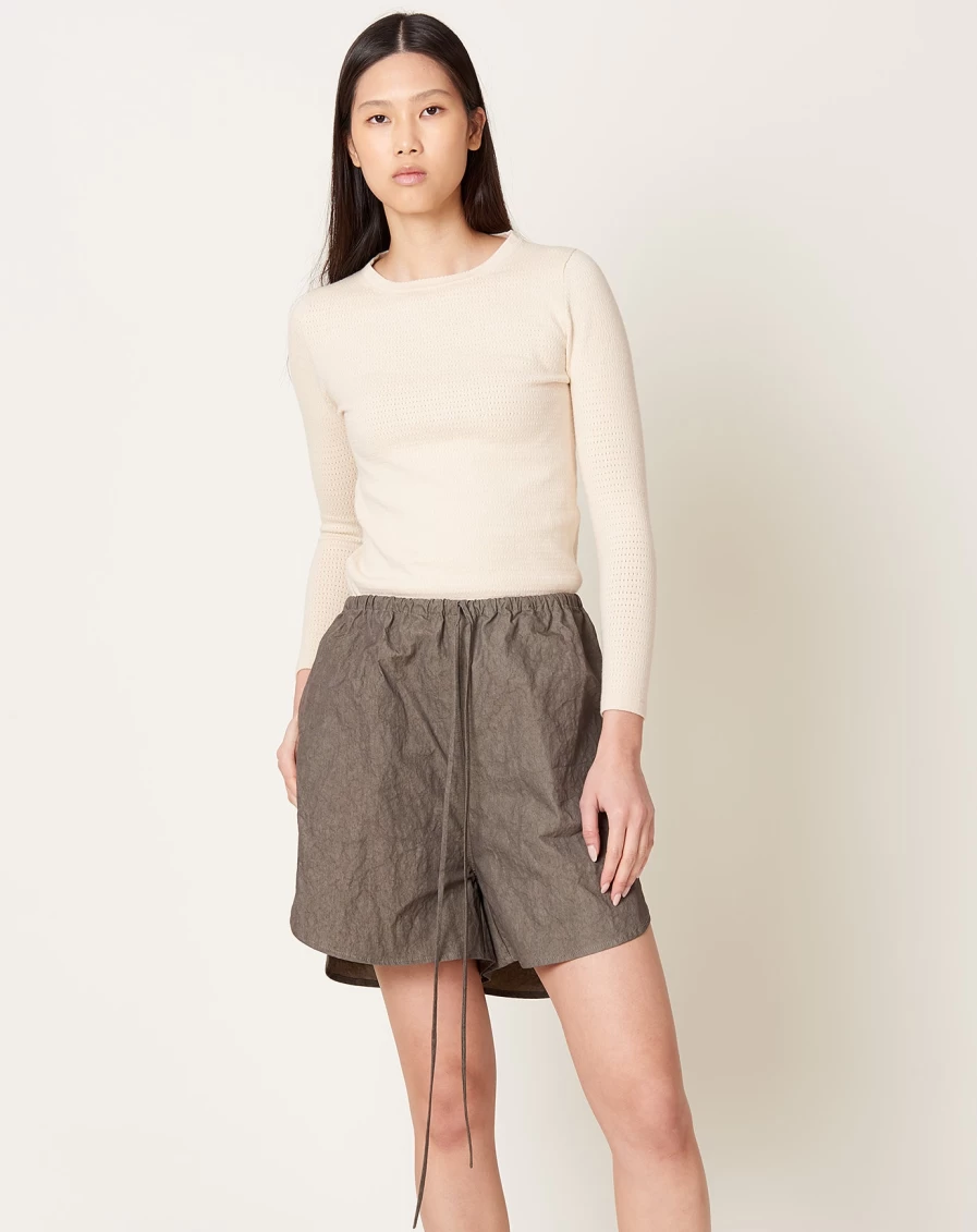 "Lauren Manoogian Lava Wind Shorts – Lightweight Breezy Comfort"