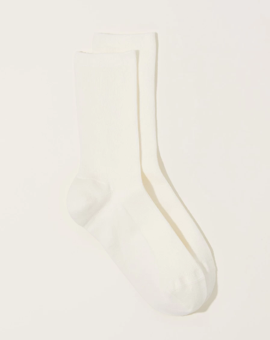 Nishiguchi Kutsushita Luxury Ivory Sea Island Cotton Socks for Men & Women