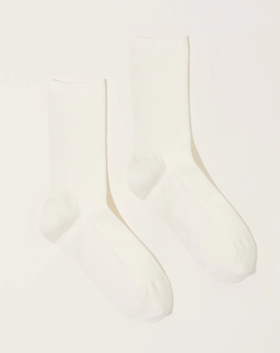 Nishiguchi Kutsushita Luxury Ivory Sea Island Cotton Socks for Men & Women