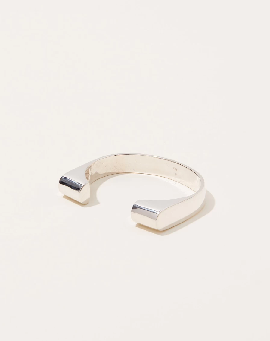 Quarry Double Caro Cuff Bracelet in Sterling Silver - Elegant Silver Jewelry