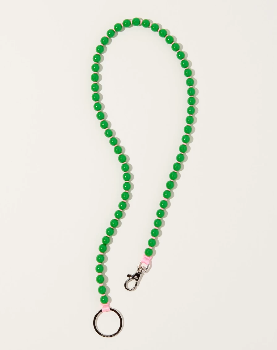 Ina Seifart Green Pearl Long Key Holder with Rose Gold Accent