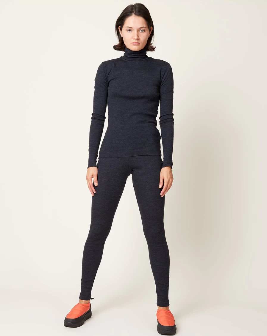 "Skall Studio Amy Leggings - Dark Grey Melange High-Waisted Yoga Pants"