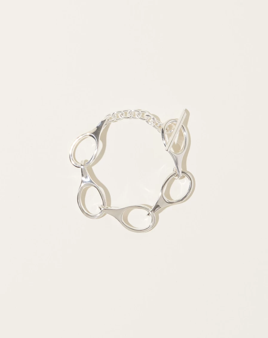 Nathalie Schreckenberg Toggle Bracelet - Handcrafted Adjustable Silver Jewelry for Women