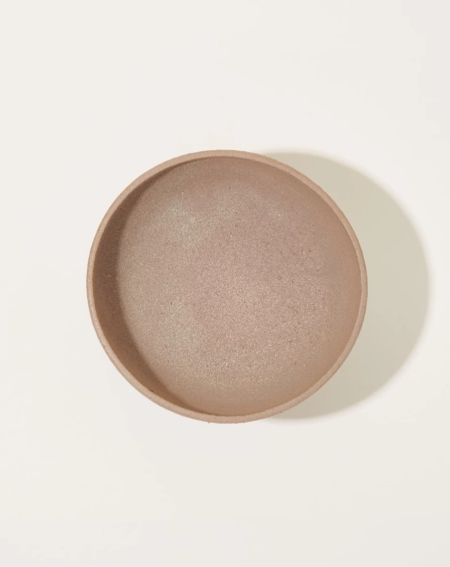 Nur Ceramics Textured Taupe Ritual Bowl - Handcrafted Ceramic Bowl for Mindful Practices