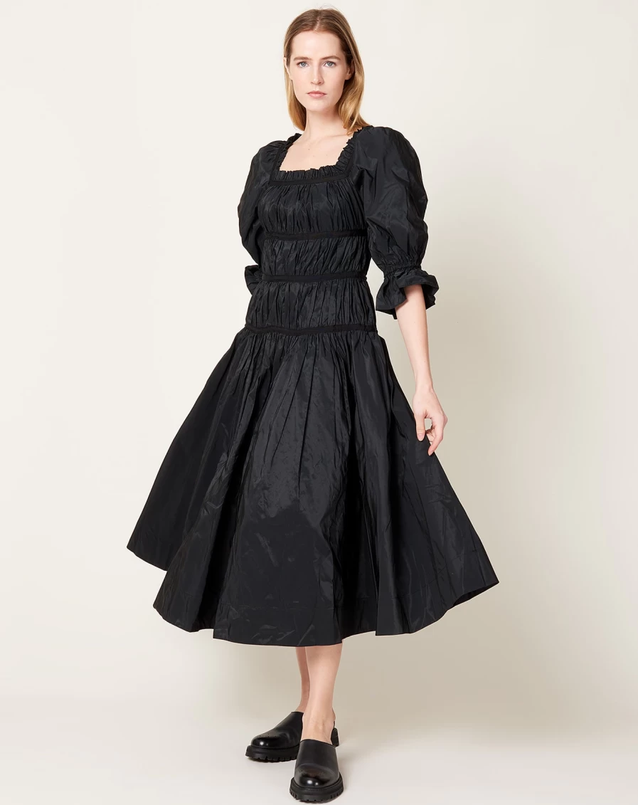 Sandy Liang Black May May Dress - Elegant Women's Fashion Dress
