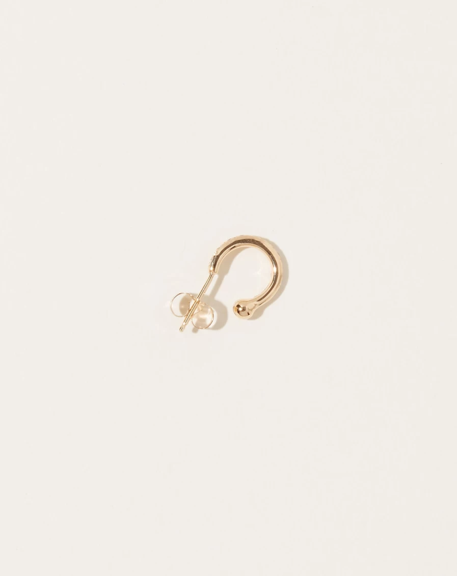 SCOSHA Diamond Huggie Hoop Earrings - 14K Gold Minimalist Huggie Earrings for Women