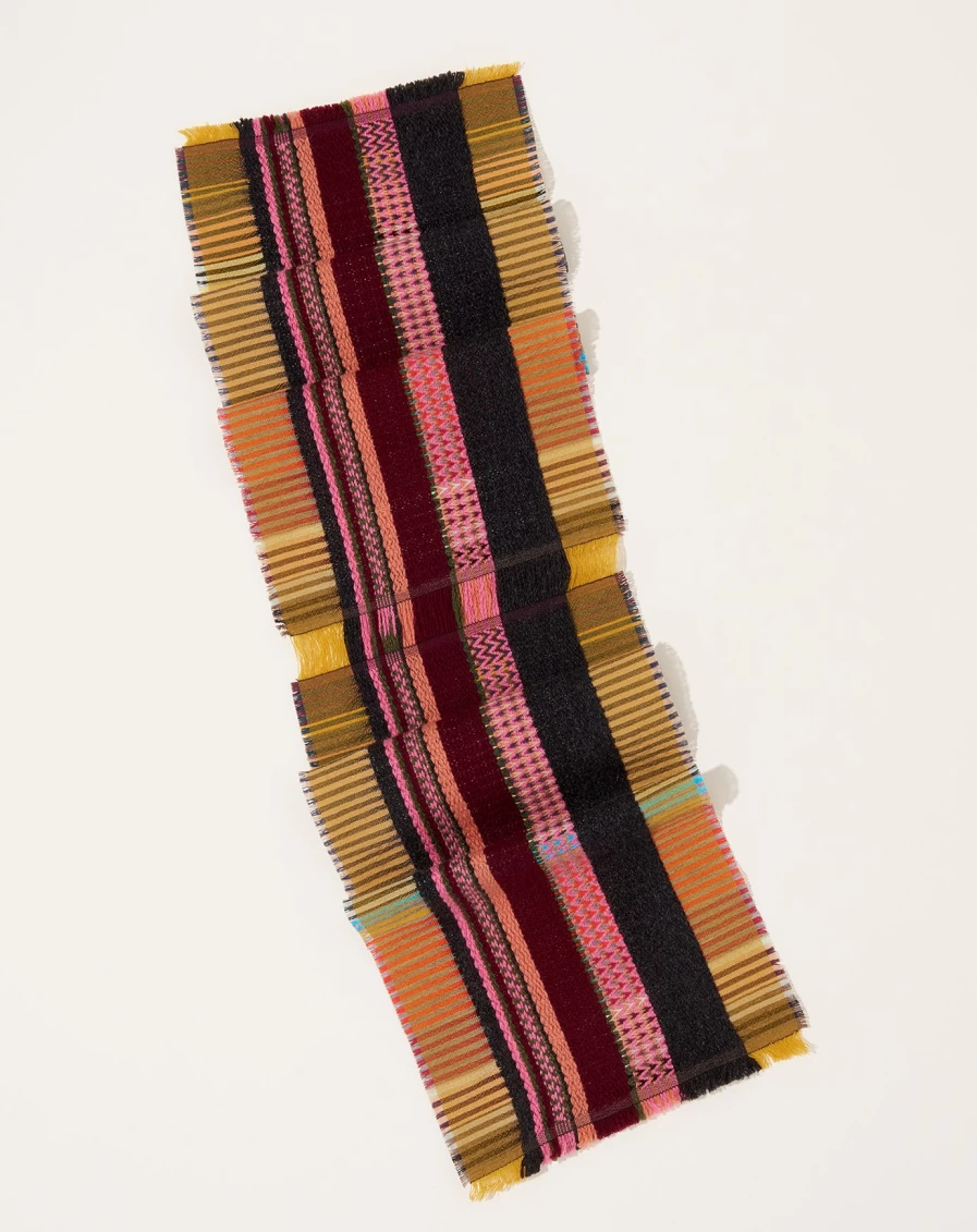 Wallace Sewell Euclid Berry Wool Blend Scarf - Luxury British Designer Fashion Accessory