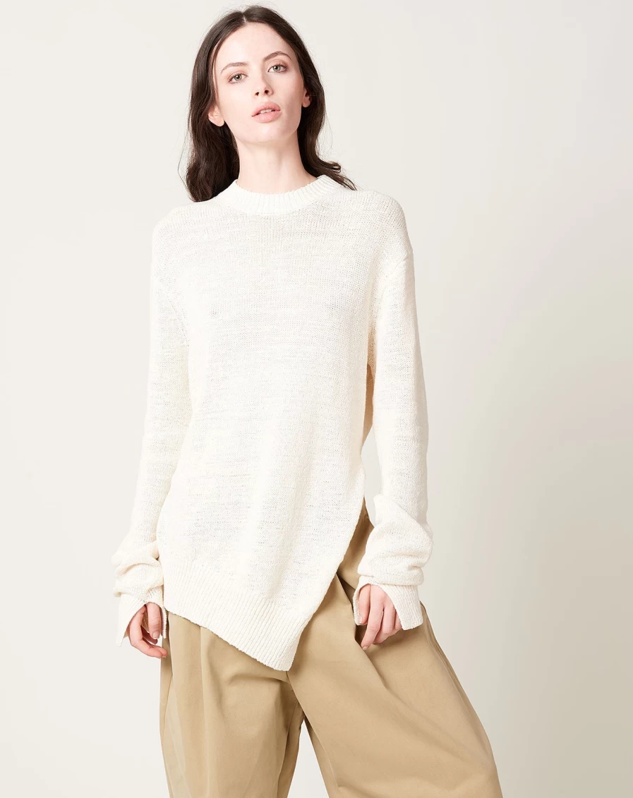 Studio Nicholson Cream Sanpo Sweater - Premium Knitwear for Men & Women