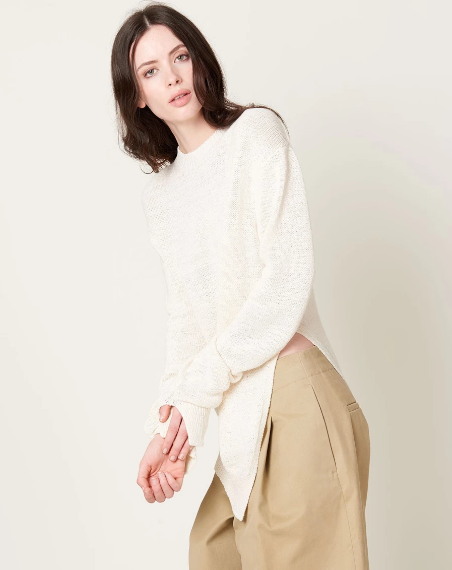 Studio Nicholson Cream Sanpo Sweater - Premium Knitwear for Men & Women