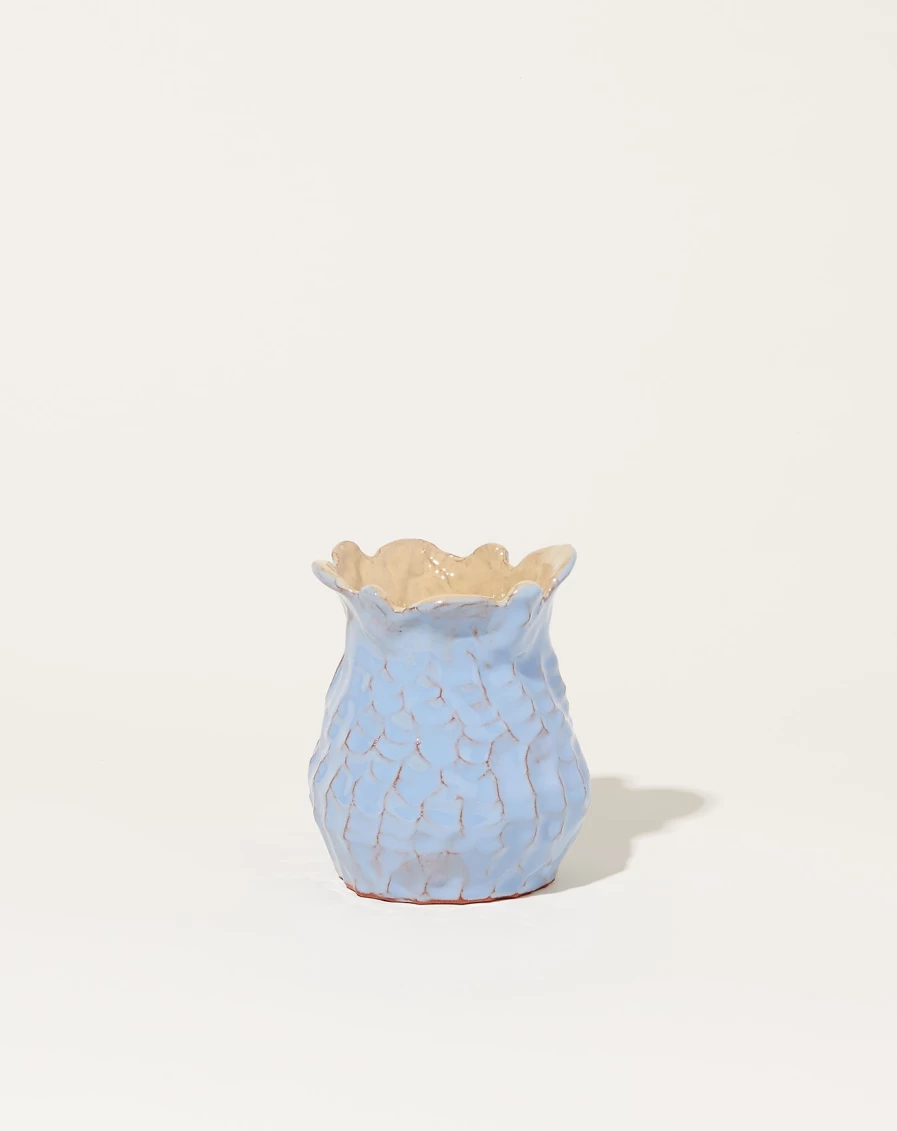 "Sean Gerstley Denim Bud Vase – Handcrafted Ceramic Flower Vase"
