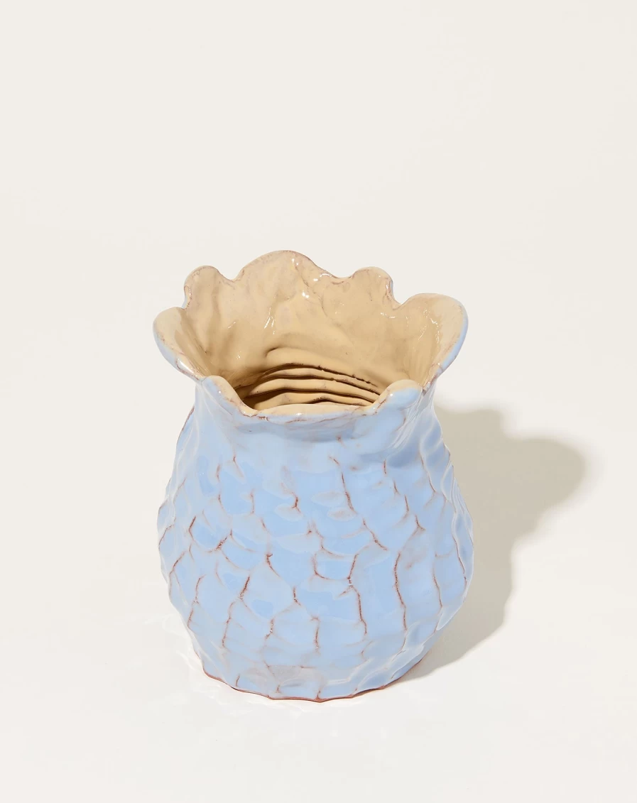 "Sean Gerstley Denim Bud Vase – Handcrafted Ceramic Flower Vase"