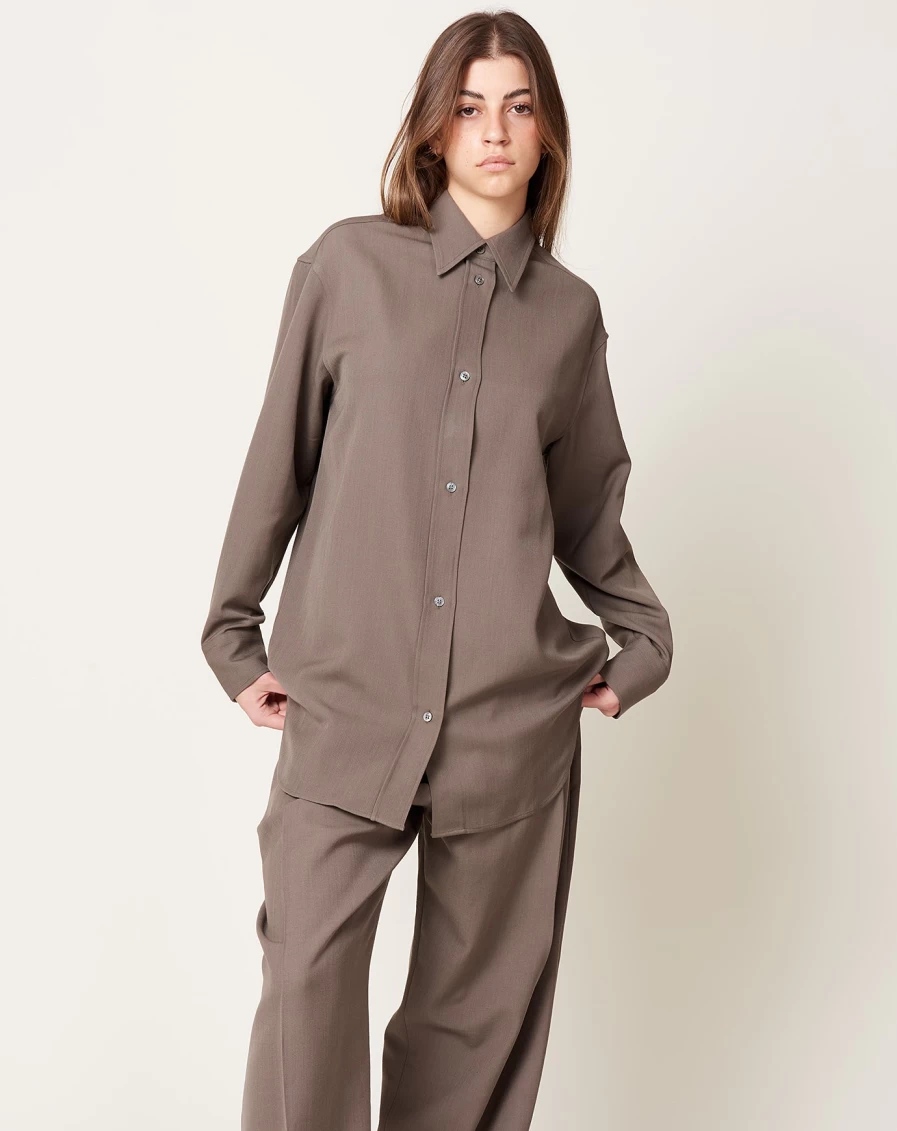 Studio Nicholson Santos Shirt in Lightweight Reed Tech Wool for Men and Women