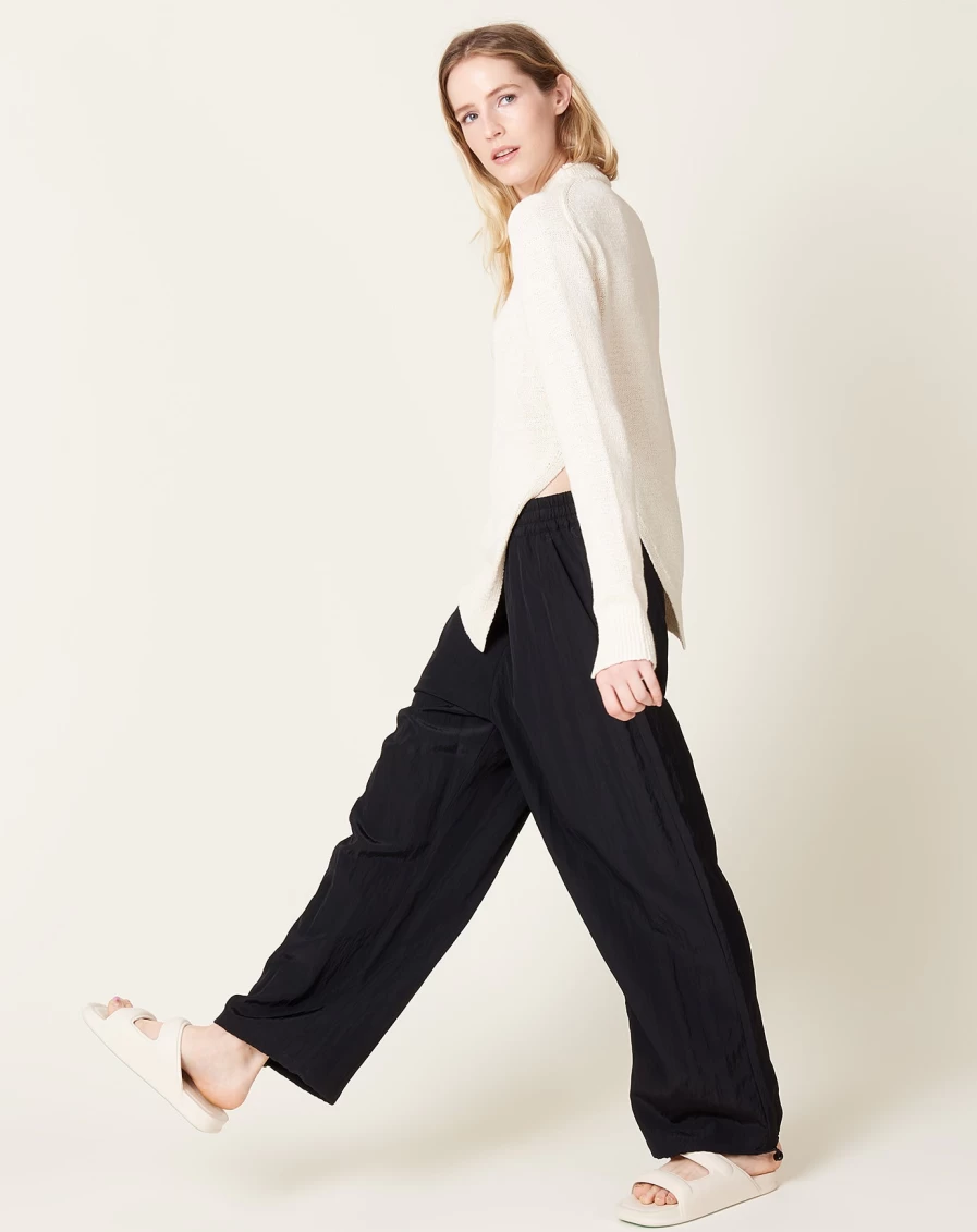 Studio Nicholson Gia Black High-Waisted Wide-Leg Pant - Premium Tailored Trousers
