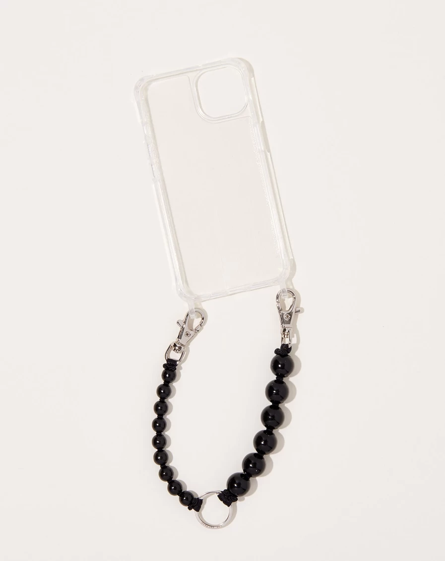 "Ina Seifart Black Short Handykette iPhone Holder - Stylish & Practical Phone Accessory"