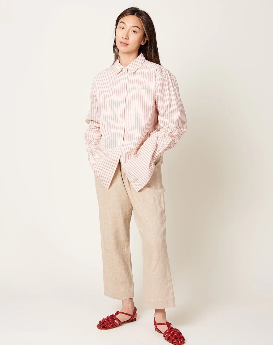 "7115 by Szeki Women's Almond Drawstring Relaxed Fit Casual Trousers"