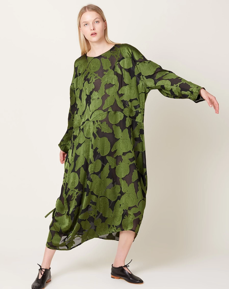 Henrik Vibskov Black & Green Tomato Print Dress