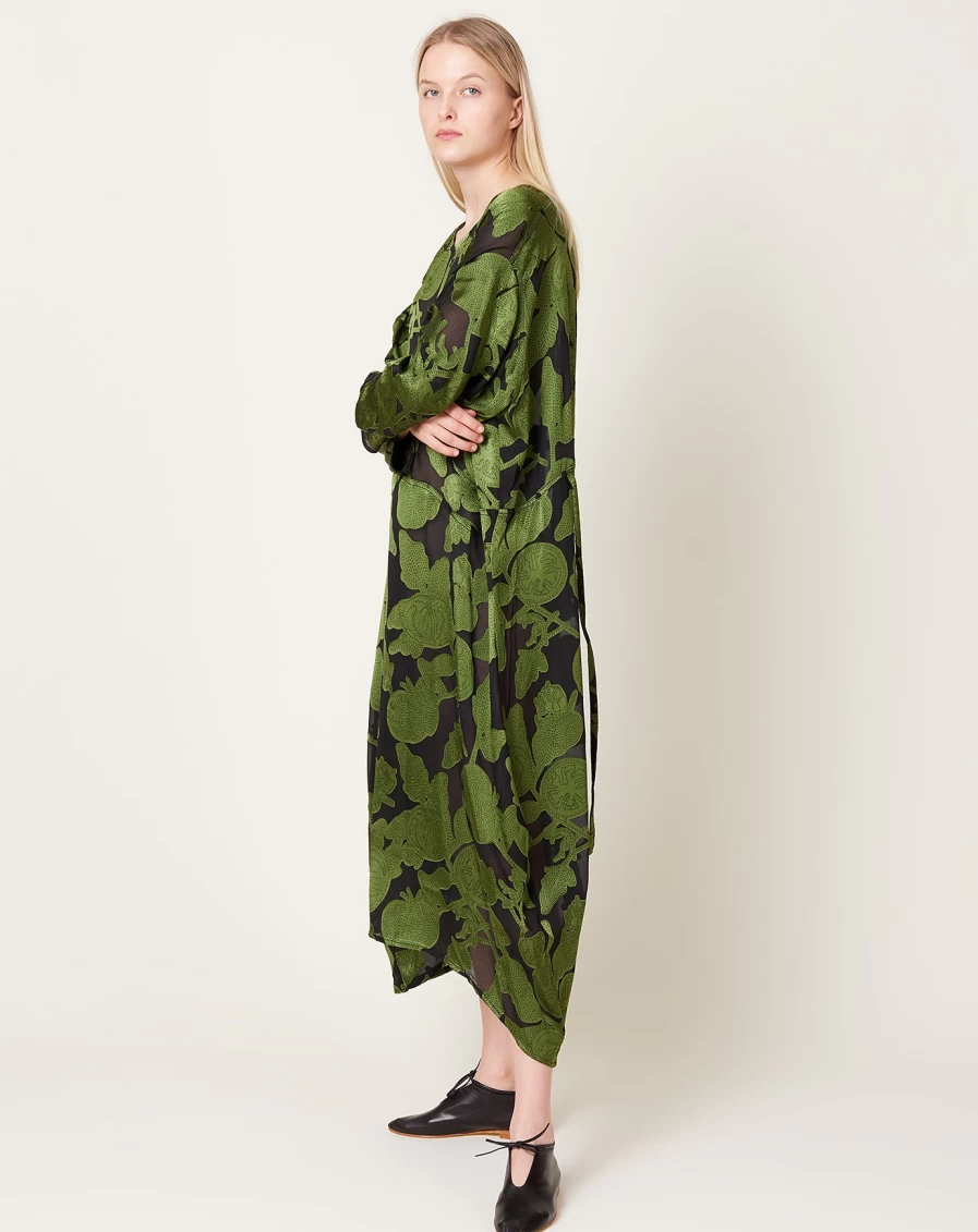 Henrik Vibskov Black & Green Tomato Print Dress