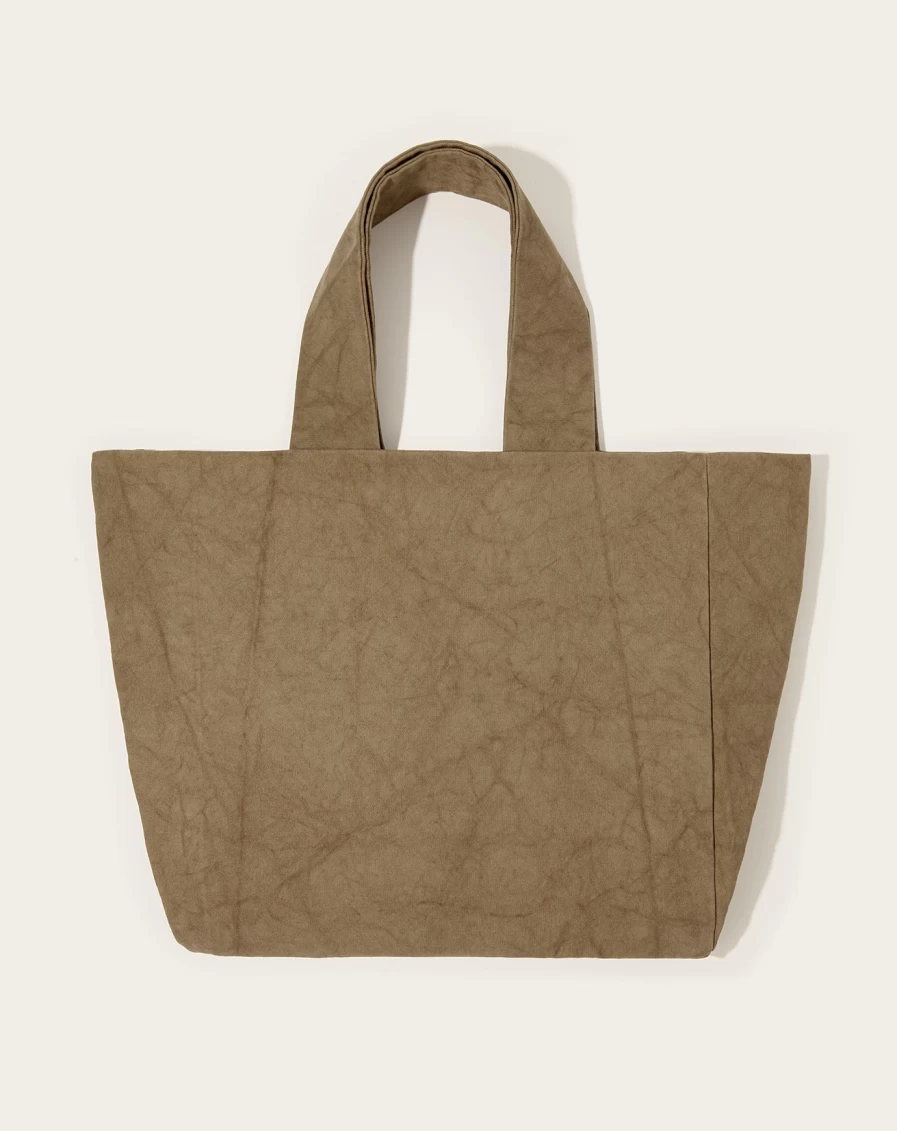 Lauren Manoogian Canvas Tote Bag in Earthy Mud Color - Stylish & Durable Handbag
