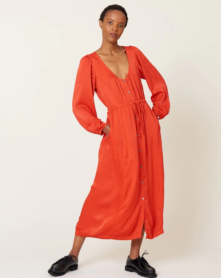 Raquel Allegra Firefly Print Sunday Dress - Boho Chic Women's Maxi Dress
