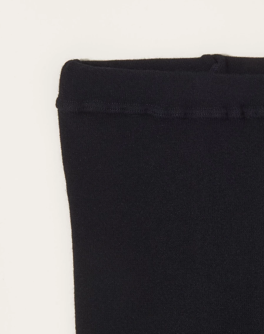 Nishiguchi Kutsushita Black Silk Cotton Leggings - Soft & Comfortable Women's Yoga Pants