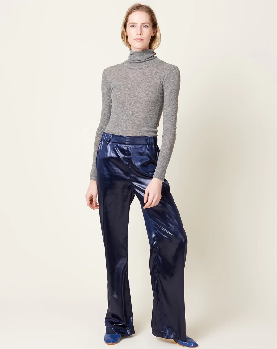 Zero + Maria Cornejo Gigi Ink Jet High-Waisted Wide-Leg Pants